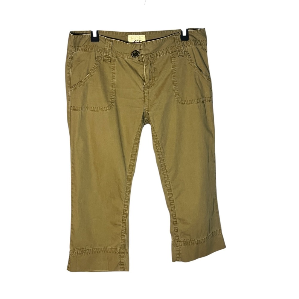 BKE Buckle Women's Brown Cropped Capri Pants Waist‎ 34 Inseam 21"